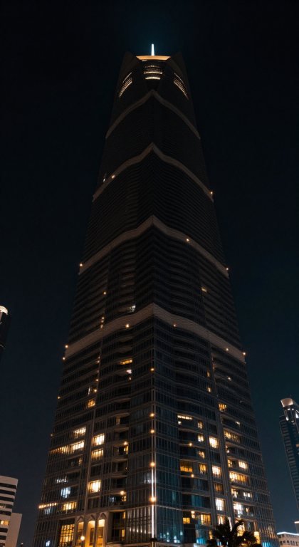 Office tower at night